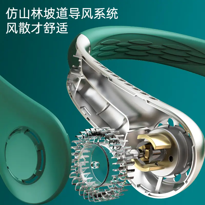 Neck-Hanging Bladeless Cooling Fan, Portable Personal Fan for Summer Cooling, Wholesale and Dropshipping