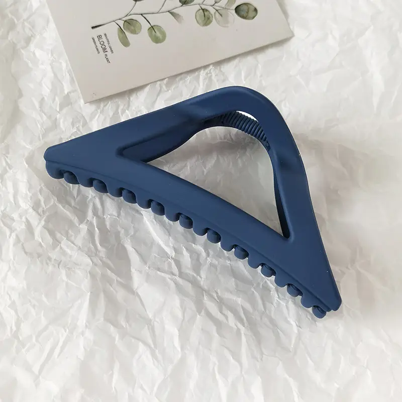 Simple Frosted Triangle Hair Grab Clip Women's Fashionable Back Head Hairpin