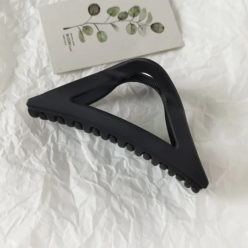 Simple Frosted Triangle Hair Grab Clip Women's Fashionable Back Head Hairpin