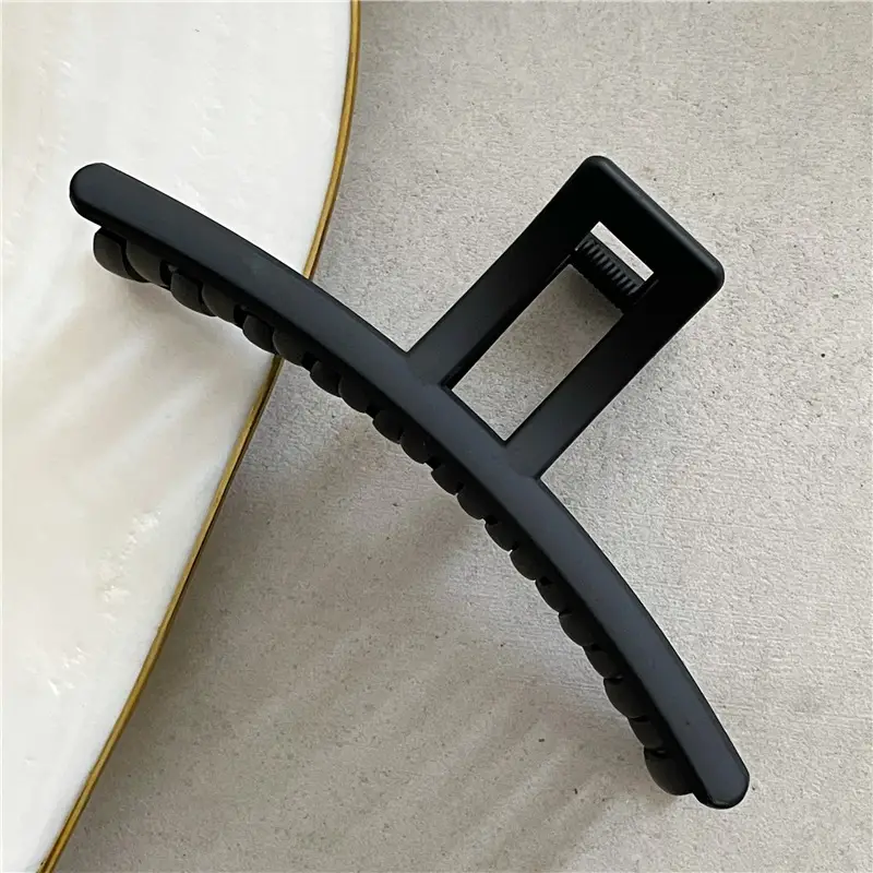 Simple Frosted Triangle Hair Grab Clip Women's Fashionable Back Head Hairpin