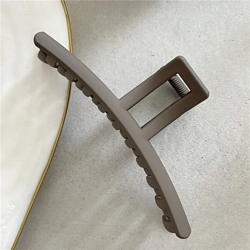 Simple Frosted Triangle Hair Grab Clip Women's Fashionable Back Head Hairpin