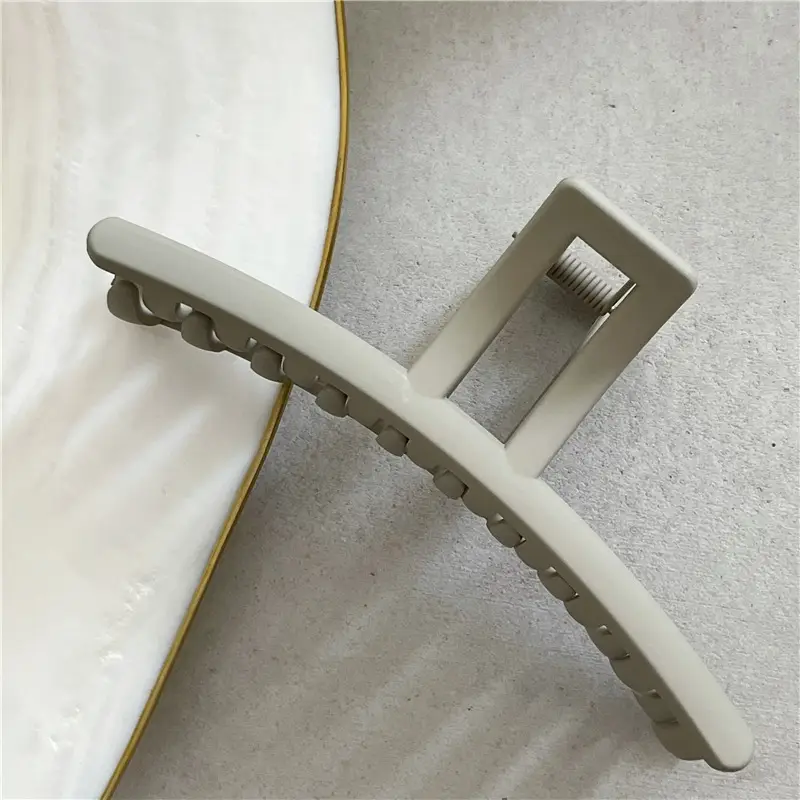Simple Frosted Triangle Hair Grab Clip Women's Fashionable Back Head Hairpin