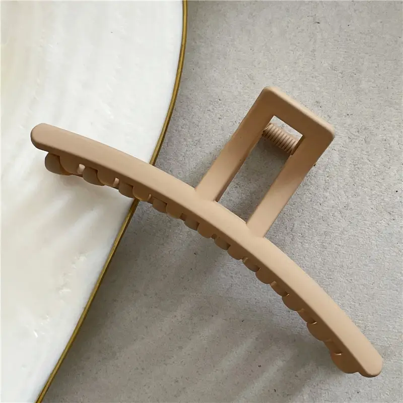 Simple Frosted Triangle Hair Grab Clip Women's Fashionable Back Head Hairpin
