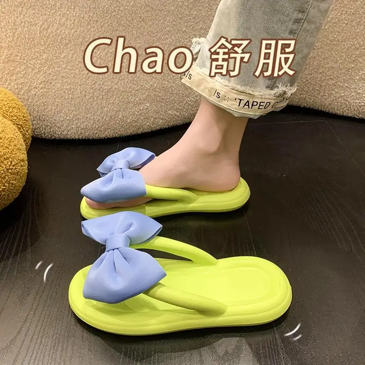 Women Cartoon Flip Flops Pink Blue Summer Sandals