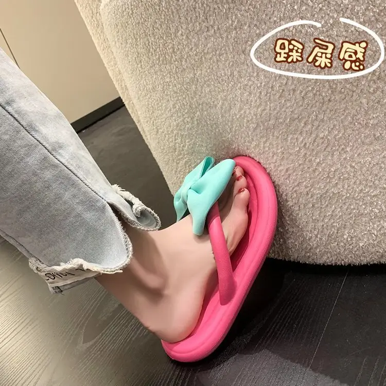 Women Cartoon Flip Flops Pink Blue Summer Sandals
