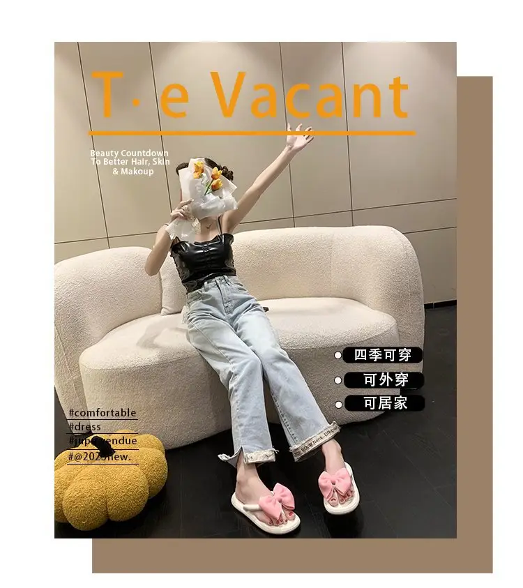 Women Cartoon Flip Flops Pink Blue Summer Sandals — feature 1