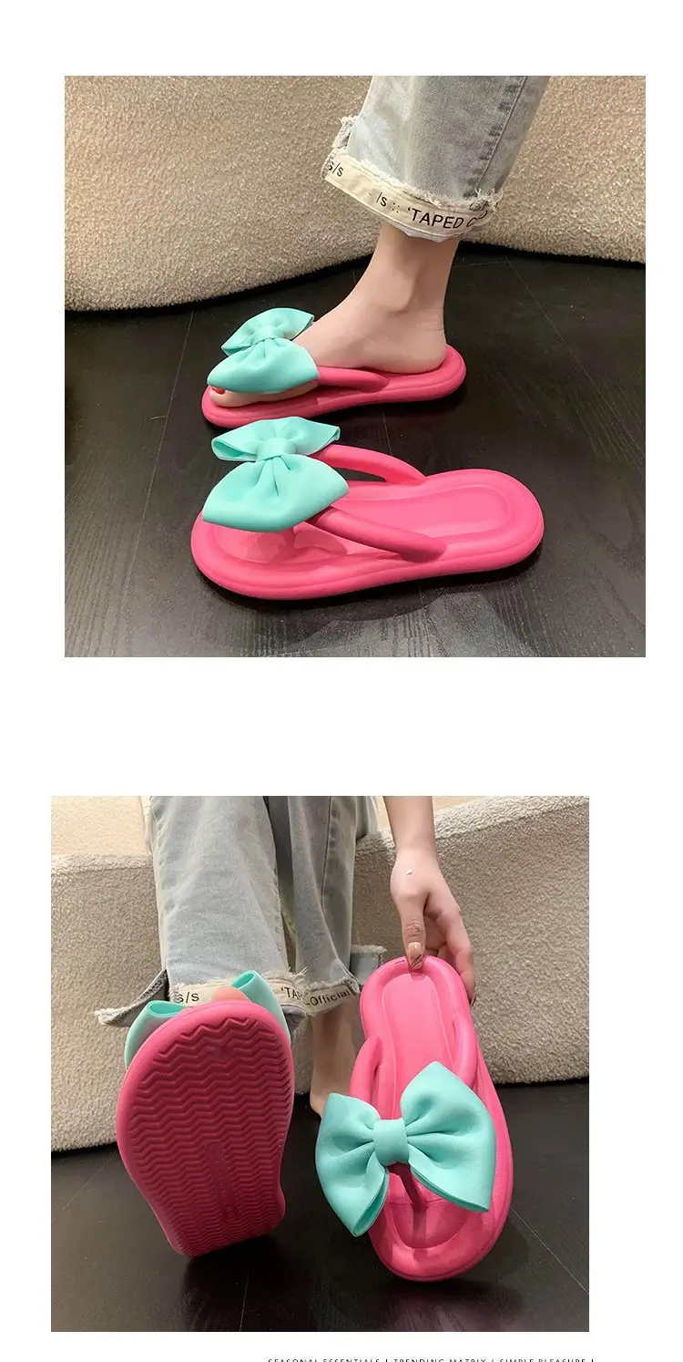 Women Cartoon Flip Flops Pink Blue Summer Sandals — feature 17