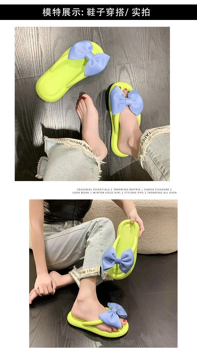 Women Cartoon Flip Flops Pink Blue Summer Sandals — feature 4