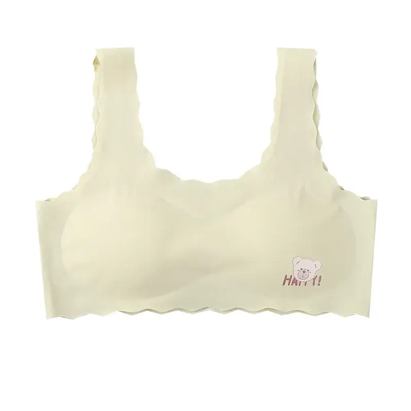 Girls' Traceless Underwear Set with Cute Bear Embroidery - Image 9