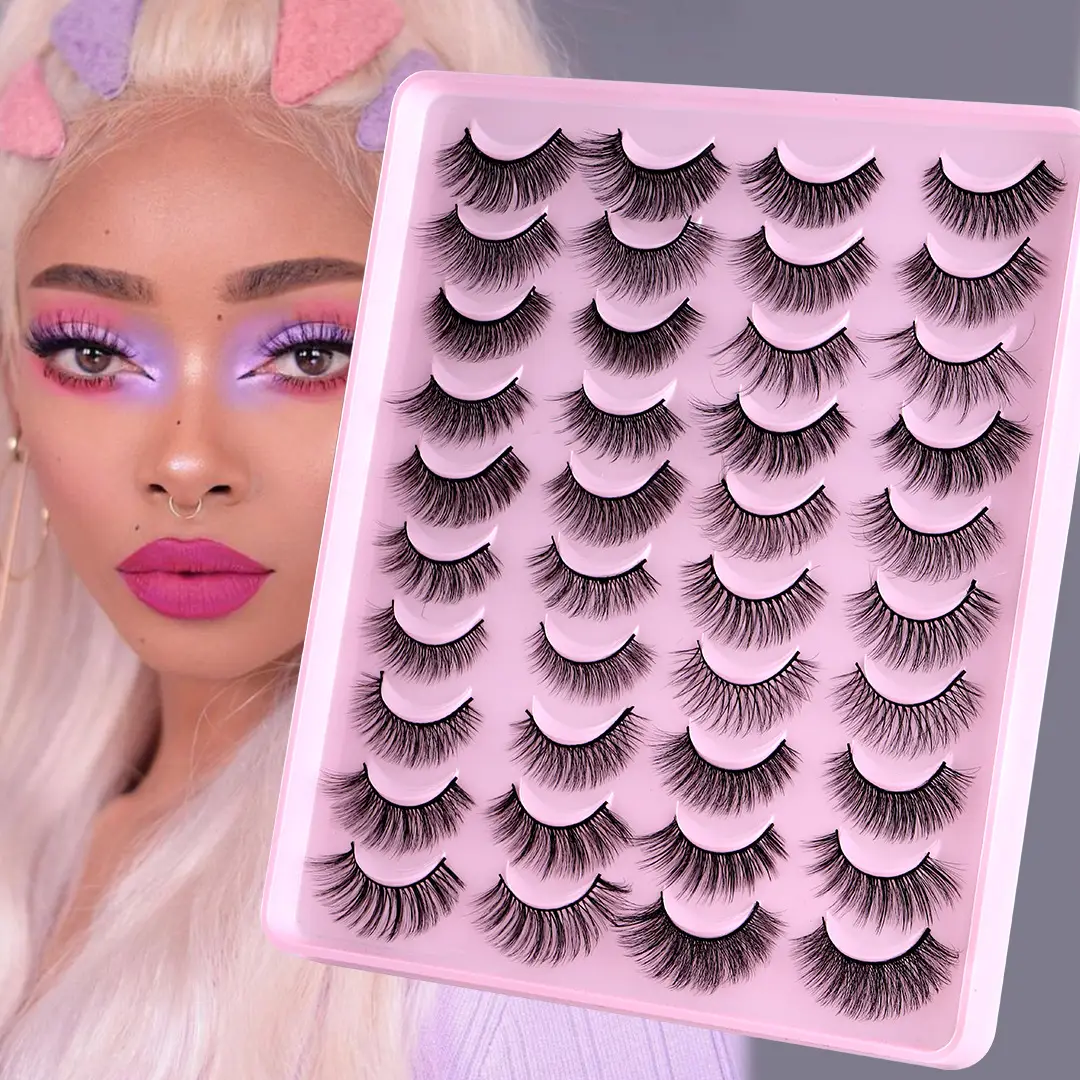 False Eyelashes 20 Pairs Mixed Natural Thick Chemical Fiber Wholesale - Image 9