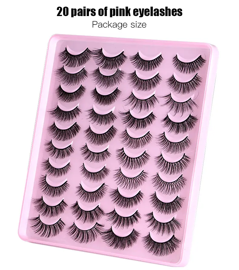 False Eyelashes 20 Pairs Mixed Natural Thick Chemical Fiber Wholesale — feature 10