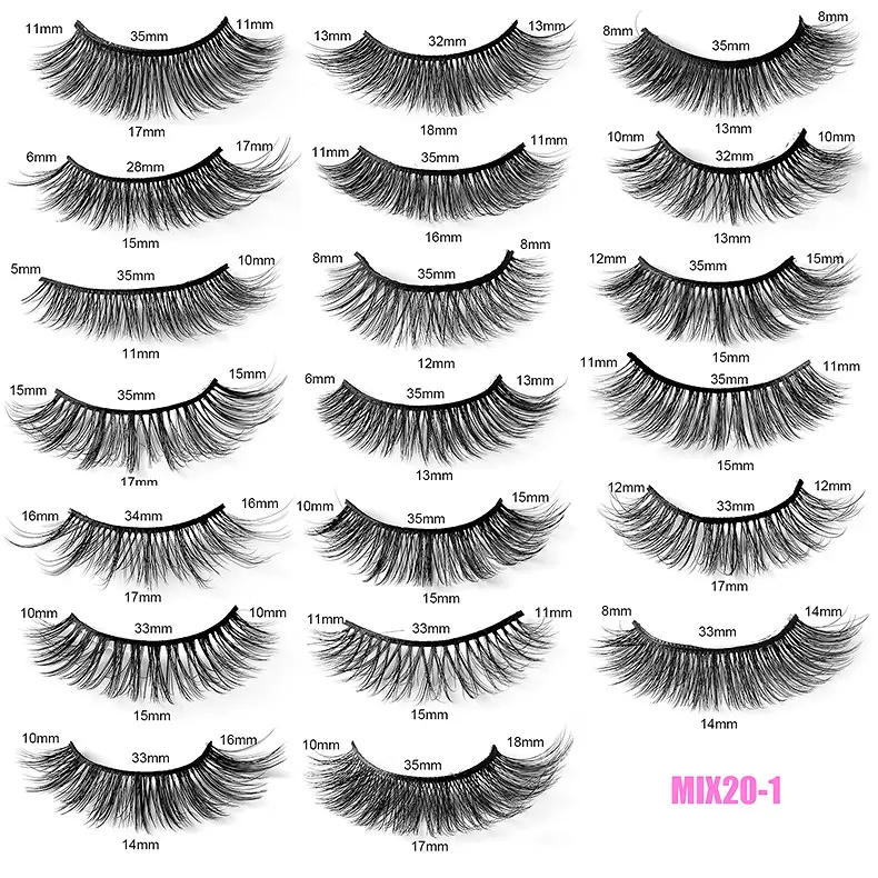 False Eyelashes 20 Pairs Mixed Natural Thick Chemical Fiber Wholesale — feature 11