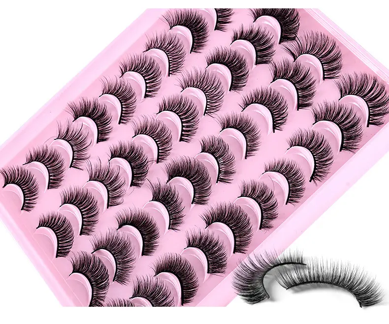 False Eyelashes 20 Pairs Mixed Natural Thick Chemical Fiber Wholesale — feature 12