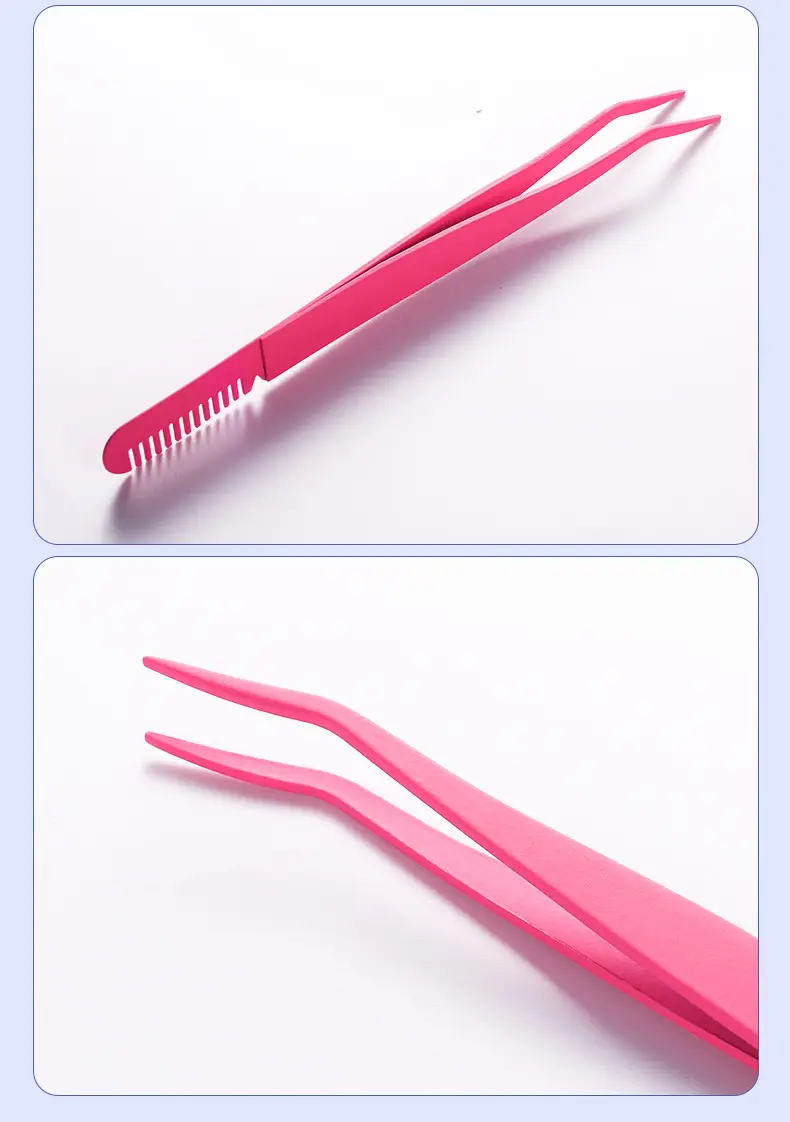 Stainless Steel False Eyelash Tweezers for Eyebrow & Clip Wearing — feature 13