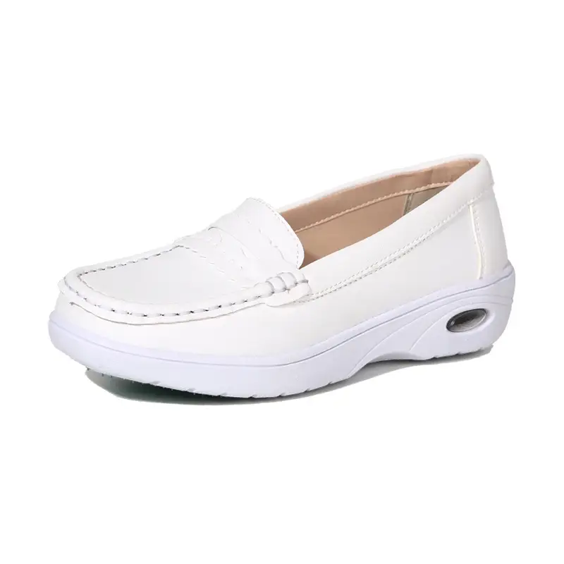 2025 Women's Air Cushion Nurse Shoes White Flat All Match - Image 2
