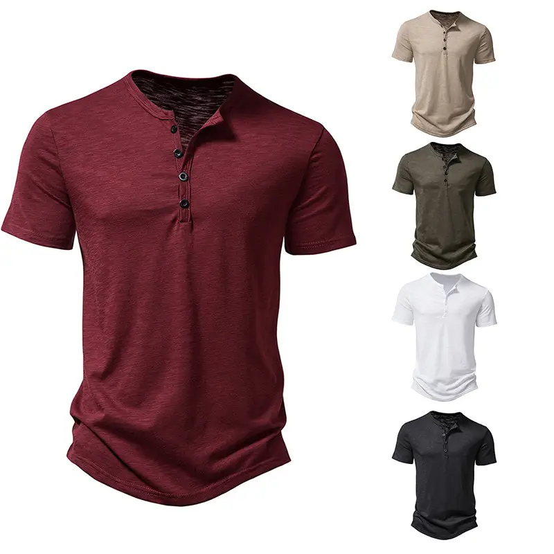 Men's Maroon Bamboo Cotton Short Sleeve Polo T-Shirt - Image 7