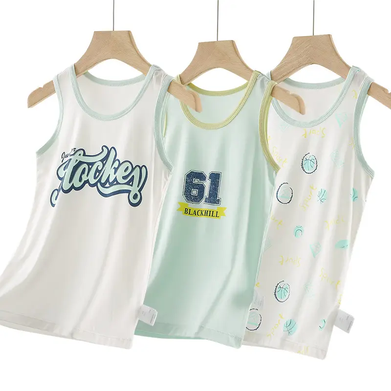 Stylish Boys Sleeveless T-Shirt 3-Pack Summer - Image 7