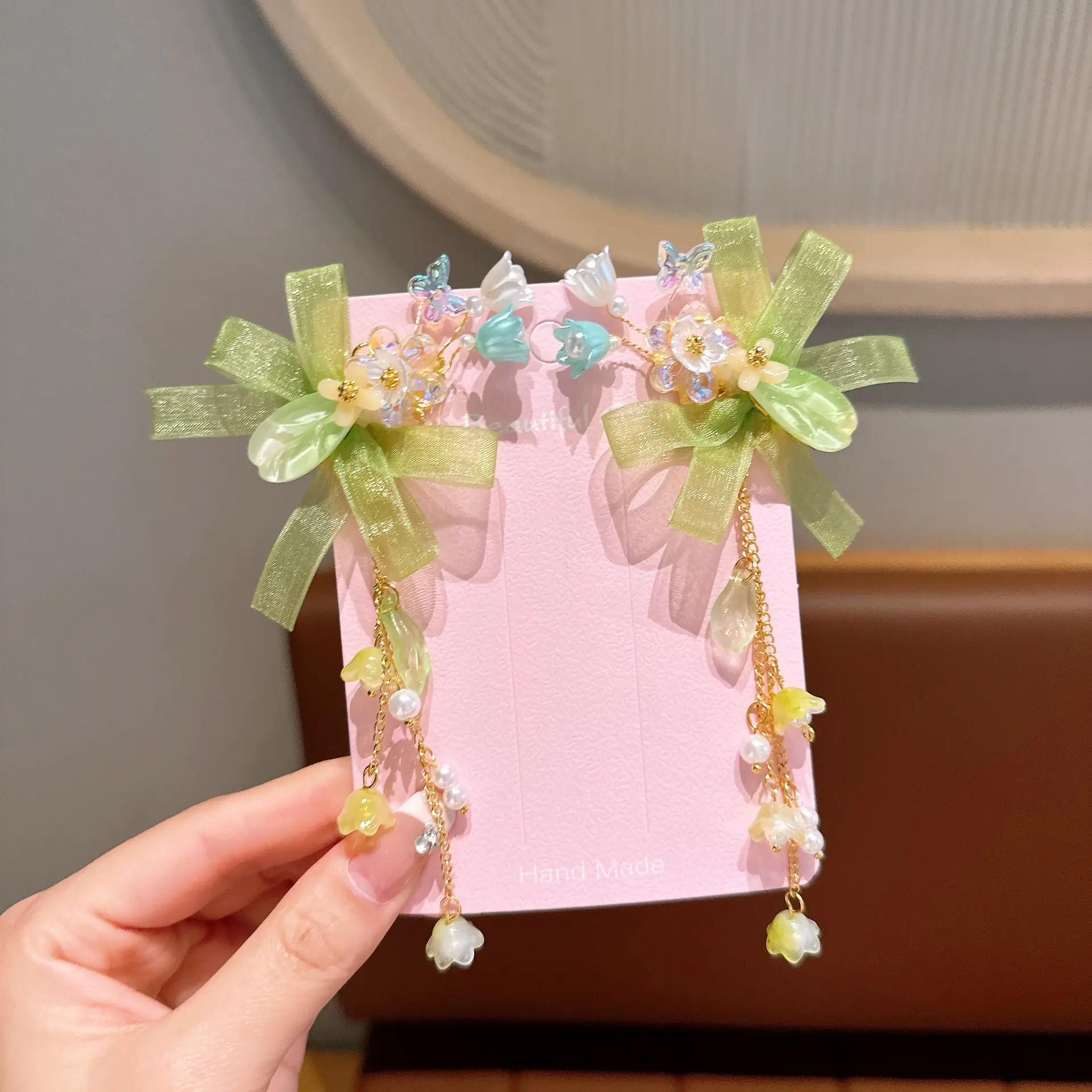 Girls' Tassel Hairpins & Bowknots Set - Image 34