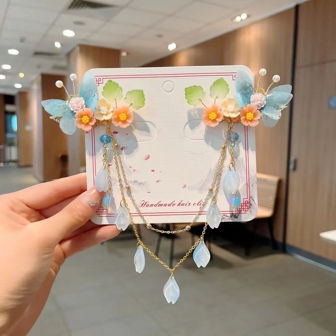 Girls' Tassel Hairpins & Bowknots Set — feature 14