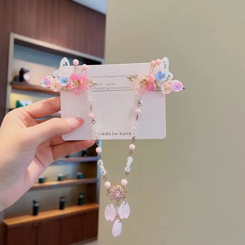 Girls' Tassel Hairpins & Bowknots Set — feature 15