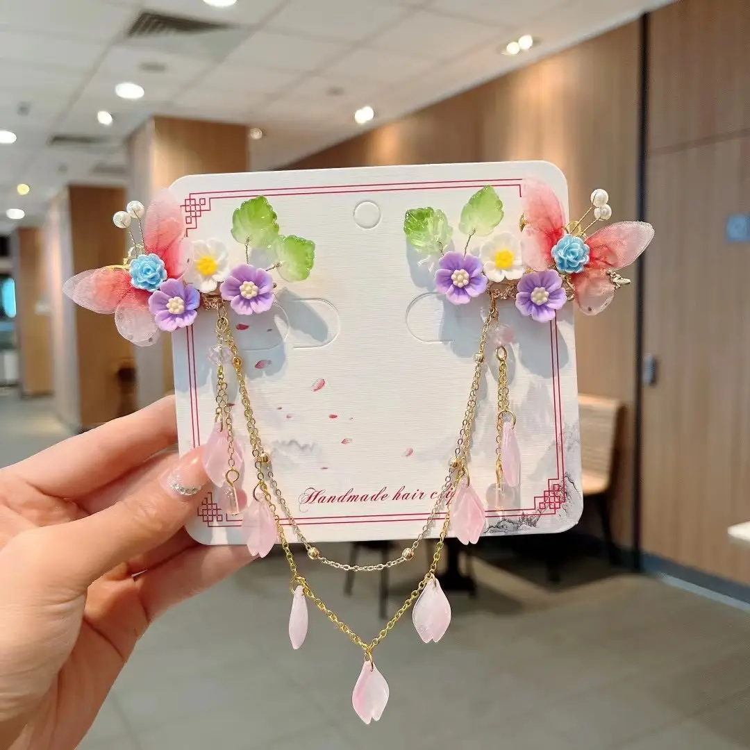 Girls' Tassel Hairpins & Bowknots Set — feature 18