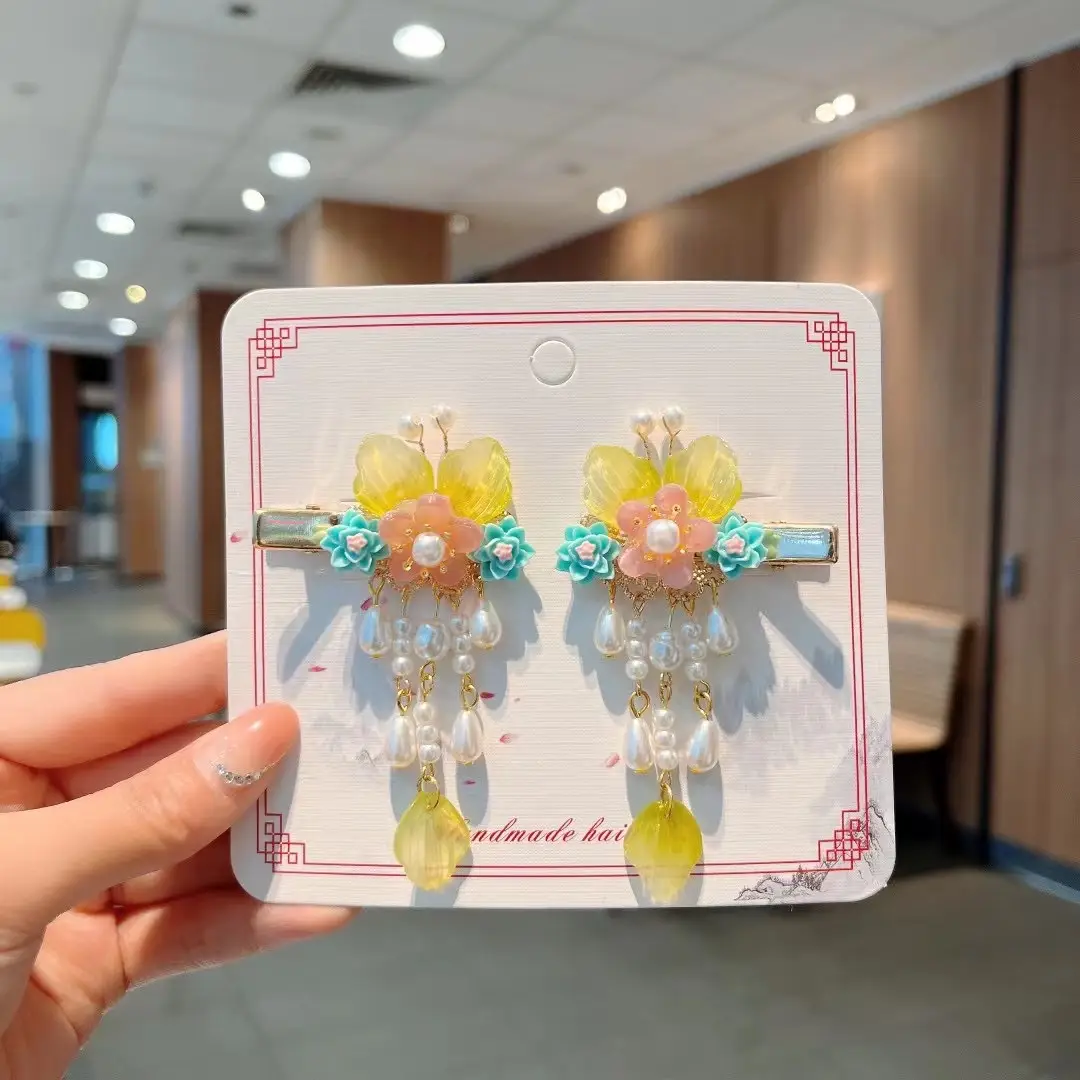 Girls' Tassel Hairpins & Bowknots Set — feature 33