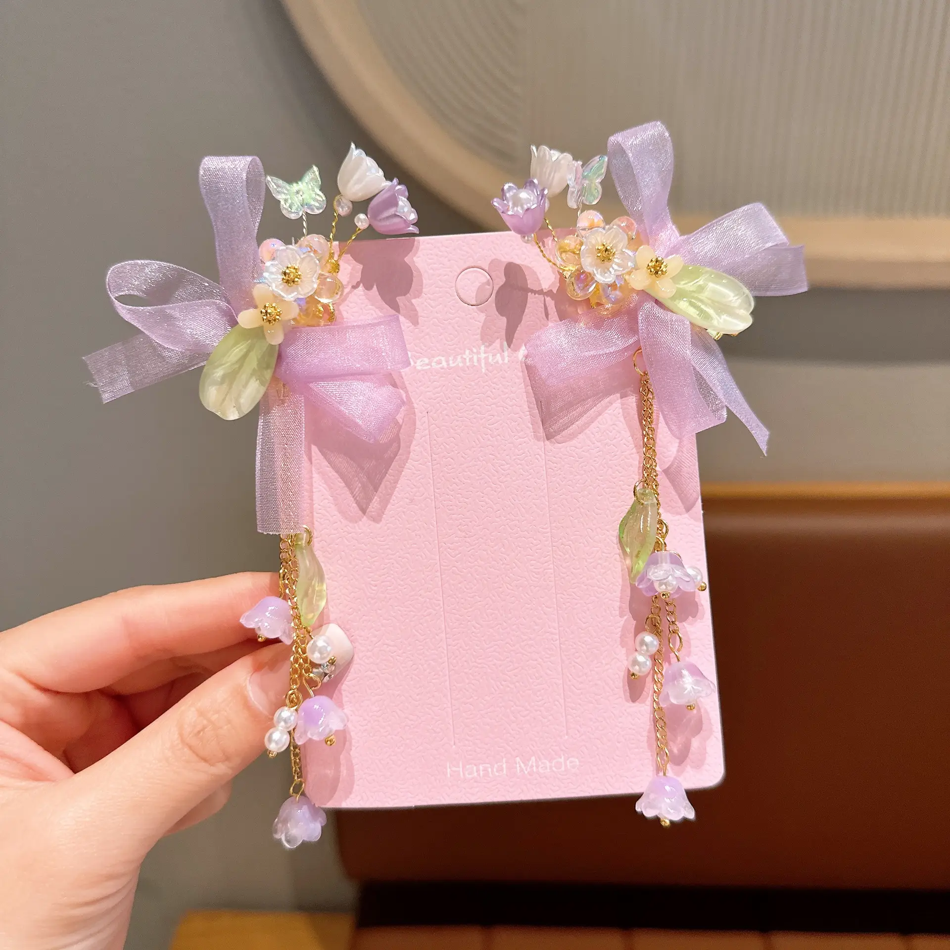 Girls' Tassel Hairpins & Bowknots Set — feature 9