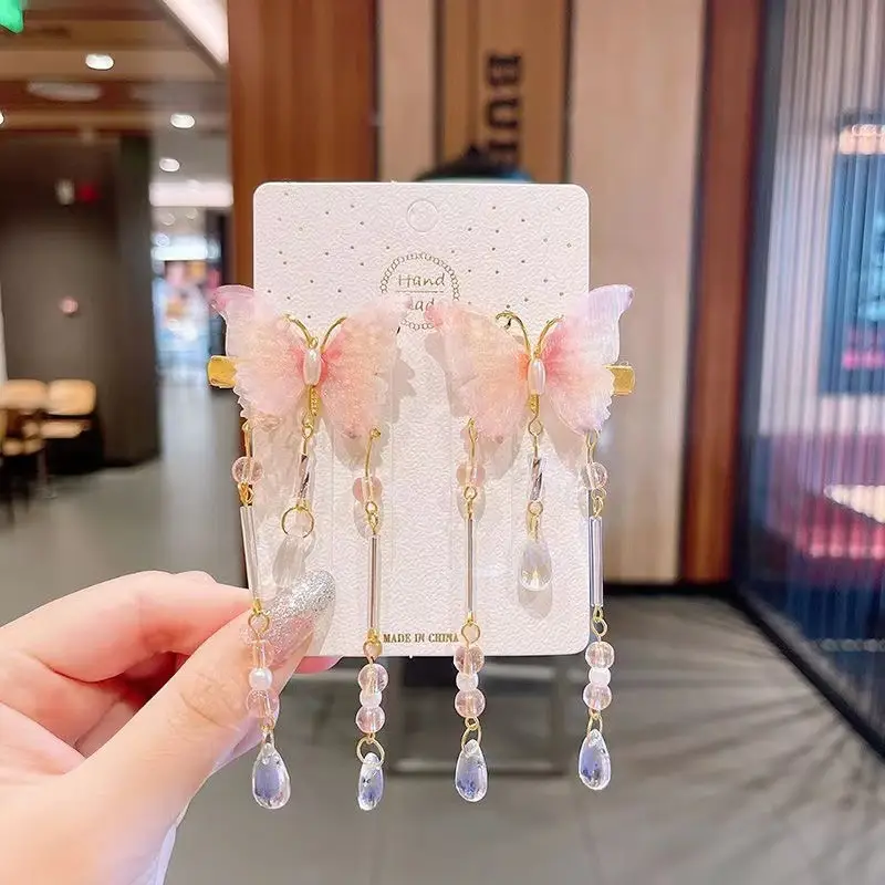 Girls' Tassel Hairpins & Bowknots Set - Image 9