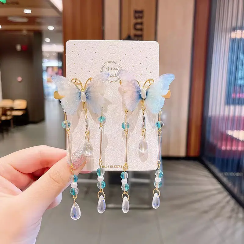 Girls' Tassel Hairpins & Bowknots Set - Image 10