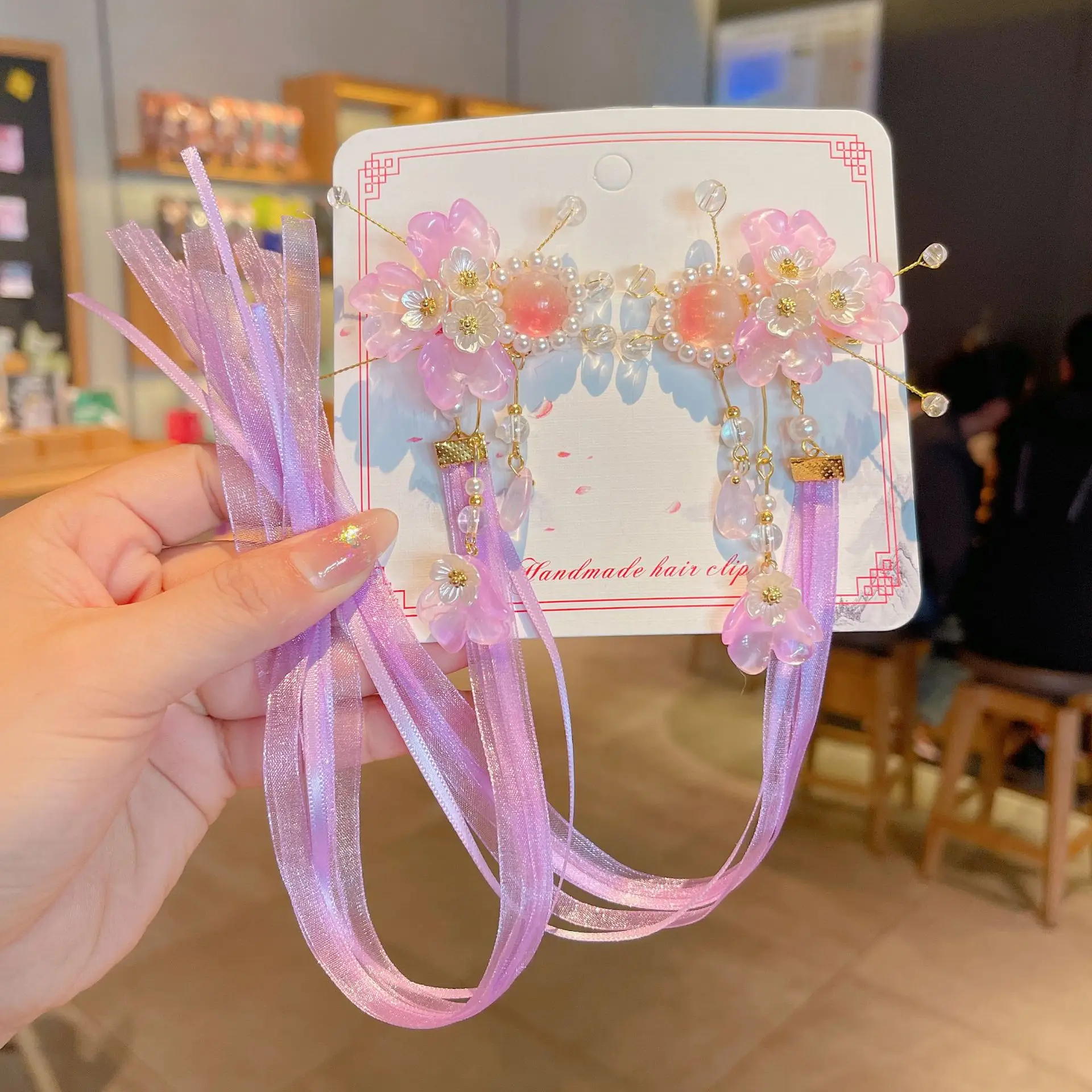 Girls' Tassel Hairpins & Bowknots Set - Image 28