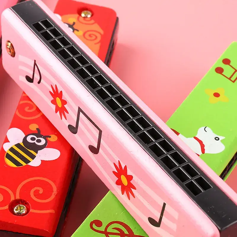 Early Education Wooden Harmonica Double Row 16 Hole Organ - Image 5