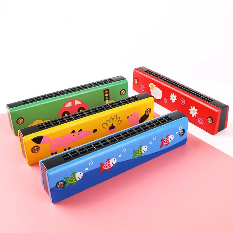 Early Education Wooden Harmonica Double Row 16 Hole Organ - Image 6