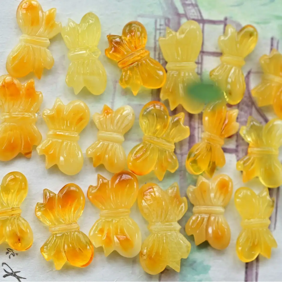 Natural Russian Beeswax Butterfly Accessories - Image 3