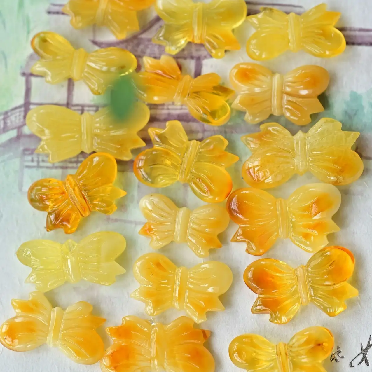 Natural Russian Beeswax Butterfly Accessories - Image 4