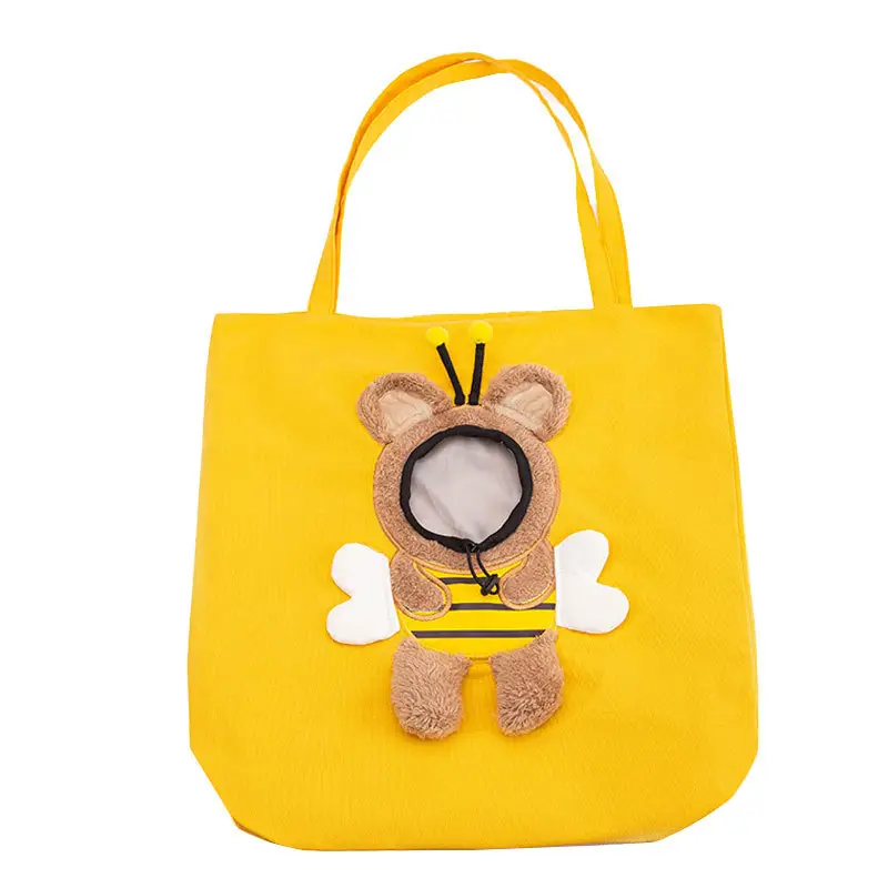 Cute Bear Hat Pet Bag Crossbody Portable Bag - Image 25