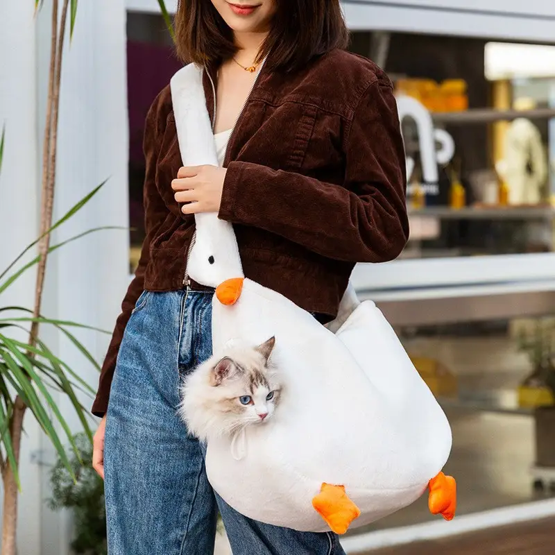 Cute Bear Hat Pet Bag Crossbody Portable Bag - Image 6