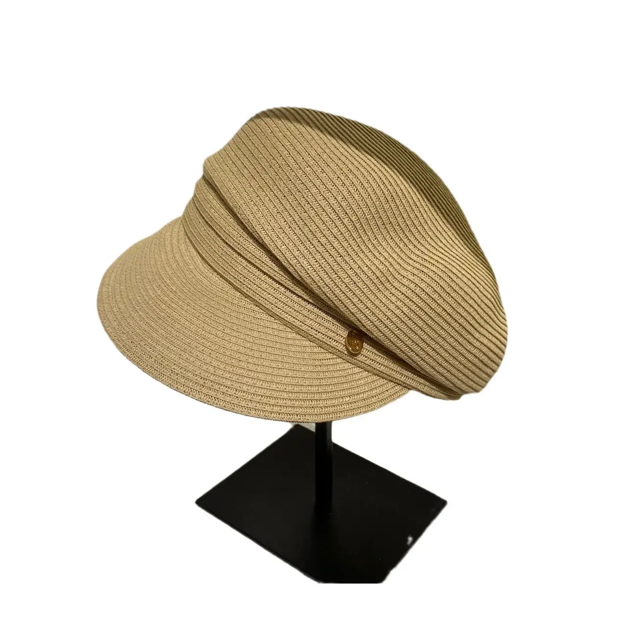 New Summer Korean Straw Woven Fold Label Sunscreen Hat for Women - Image 7