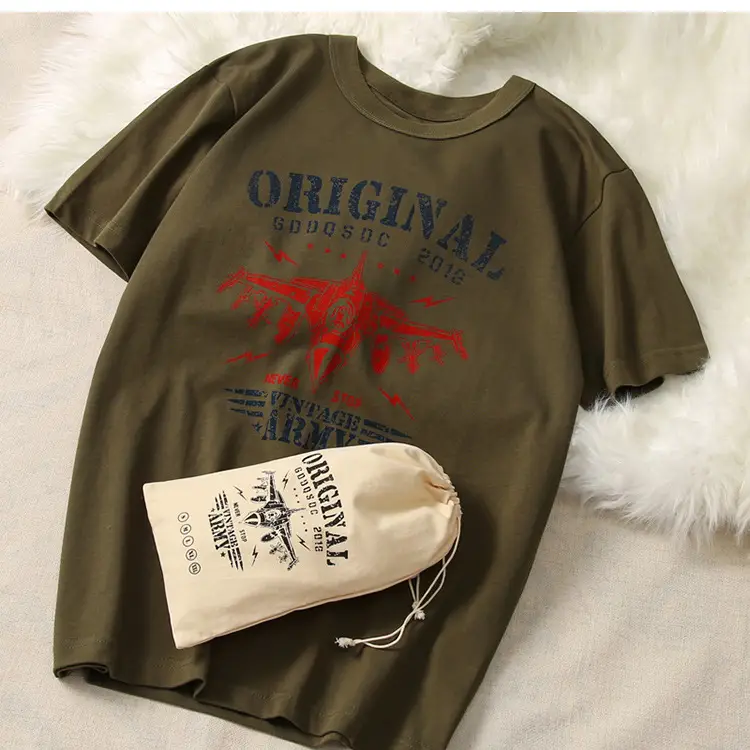 Men Blue Motorcycle Printed T-Shirt with Guochao Bag — feature 4