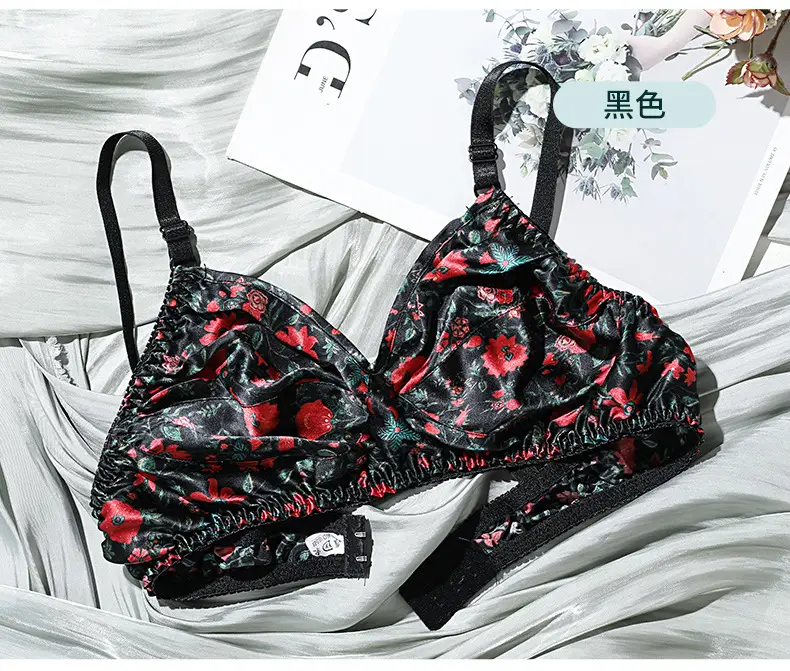 Silk Bra No Sponge No Steel Ring Thin Mulberry Silk Bra Seamless Underwear Women's Large Size Breathable Silk Bra — feature 13