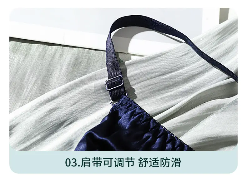 Silk Bra No Sponge No Steel Ring Thin Mulberry Silk Bra Seamless Underwear Women's Large Size Breathable Silk Bra — feature 7