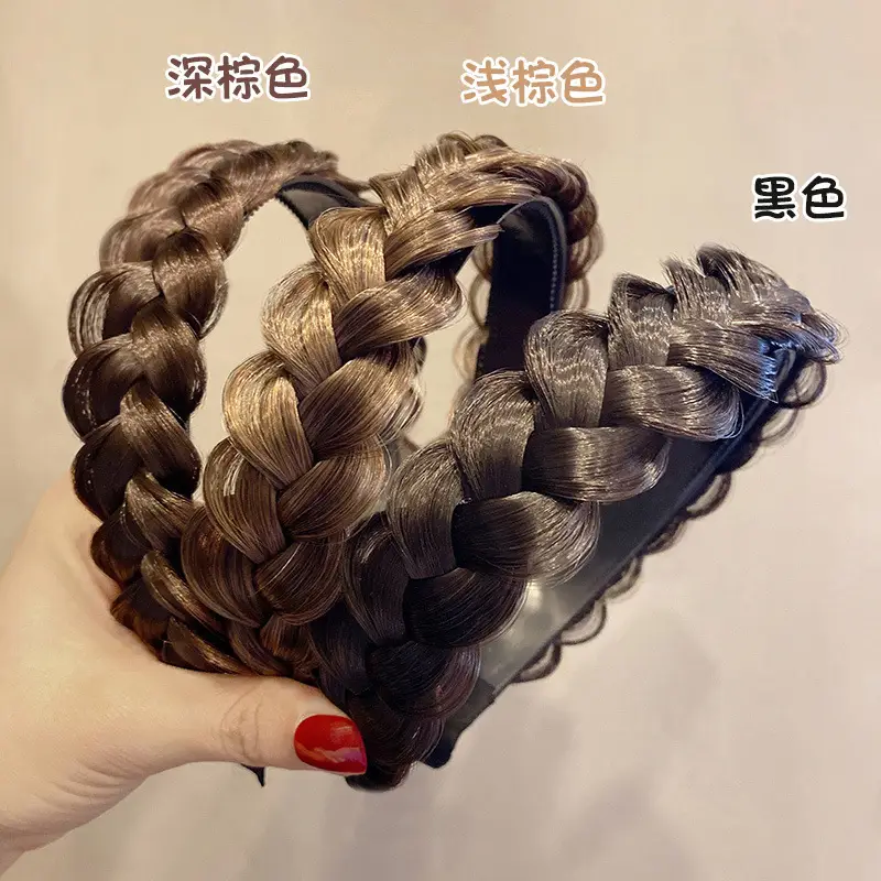 Pearl Fishbone Braided Pearl Hair Hoop Women