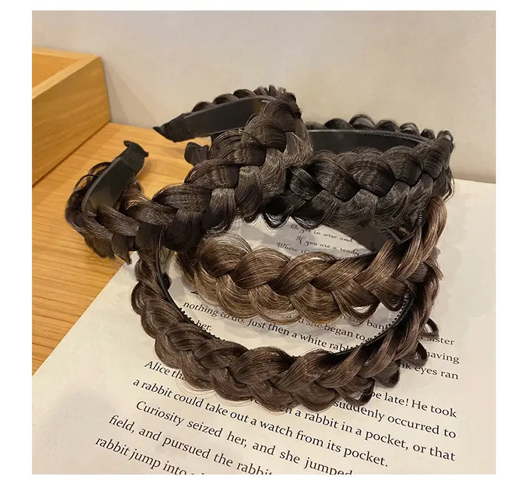 Pearl Fishbone Braided Pearl Hair Hoop Women — feature 16