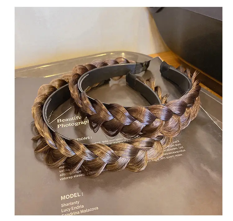 Pearl Fishbone Braided Pearl Hair Hoop Women — feature 18