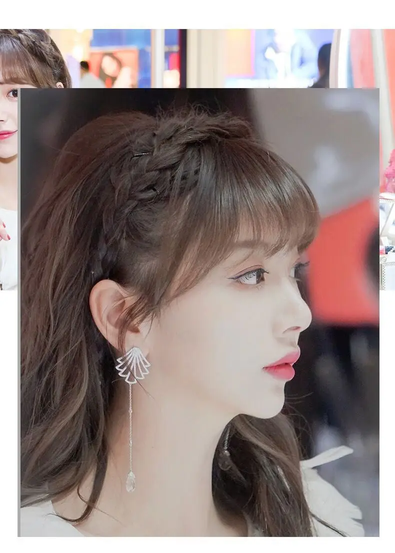 Pearl Fishbone Braided Pearl Hair Hoop Women — feature 2