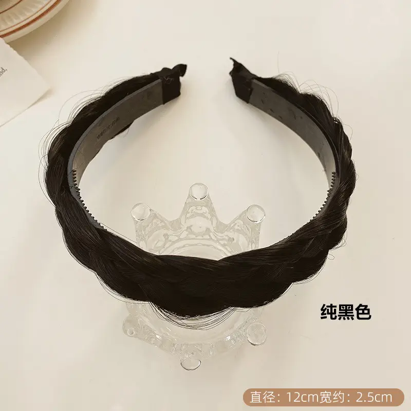 Pearl Fishbone Braided Pearl Hair Hoop Women