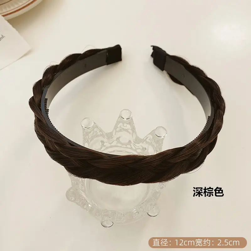 Pearl Fishbone Braided Pearl Hair Hoop Women