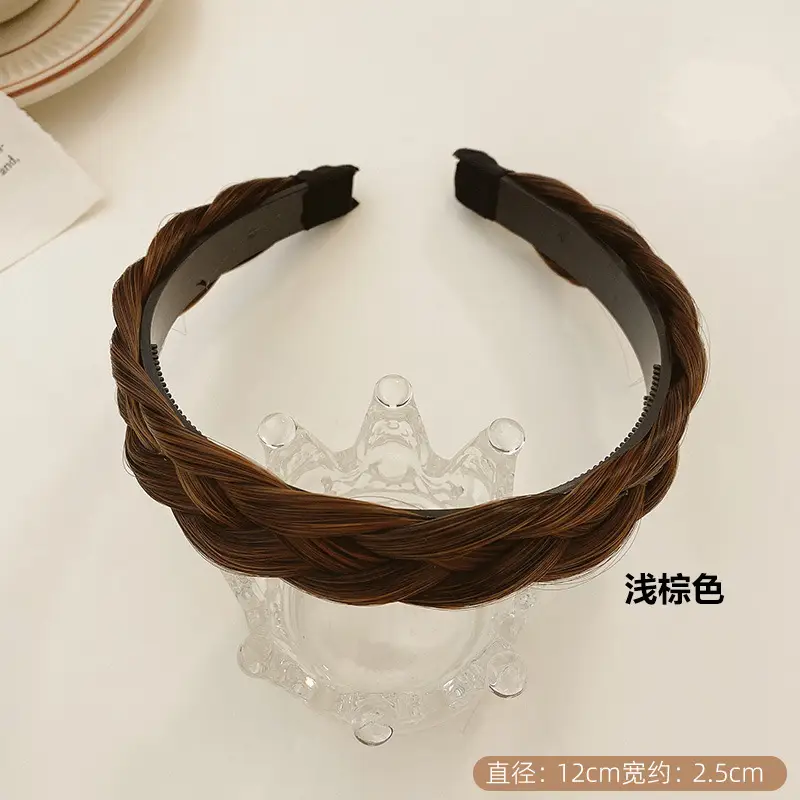 Pearl Fishbone Braided Pearl Hair Hoop Women