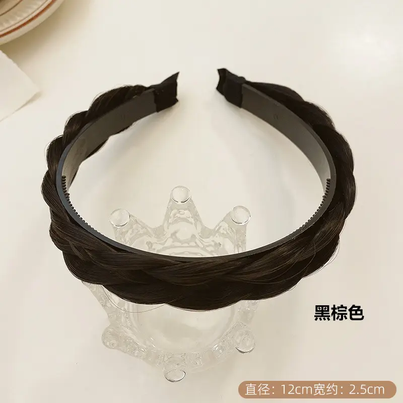 Pearl Fishbone Braided Pearl Hair Hoop Women
