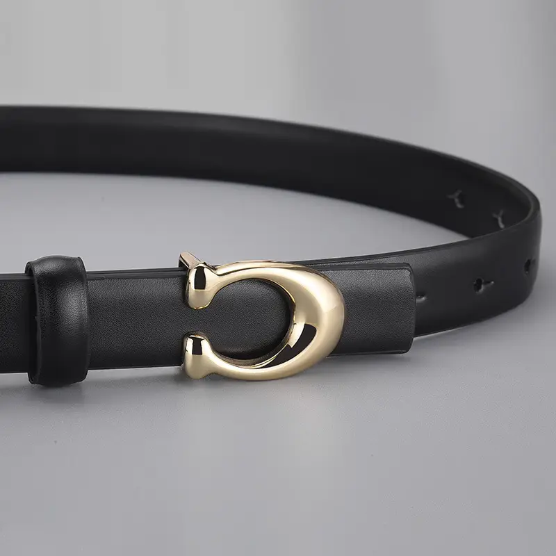 Black C-Shape Buckle Belt for Women - Image 6