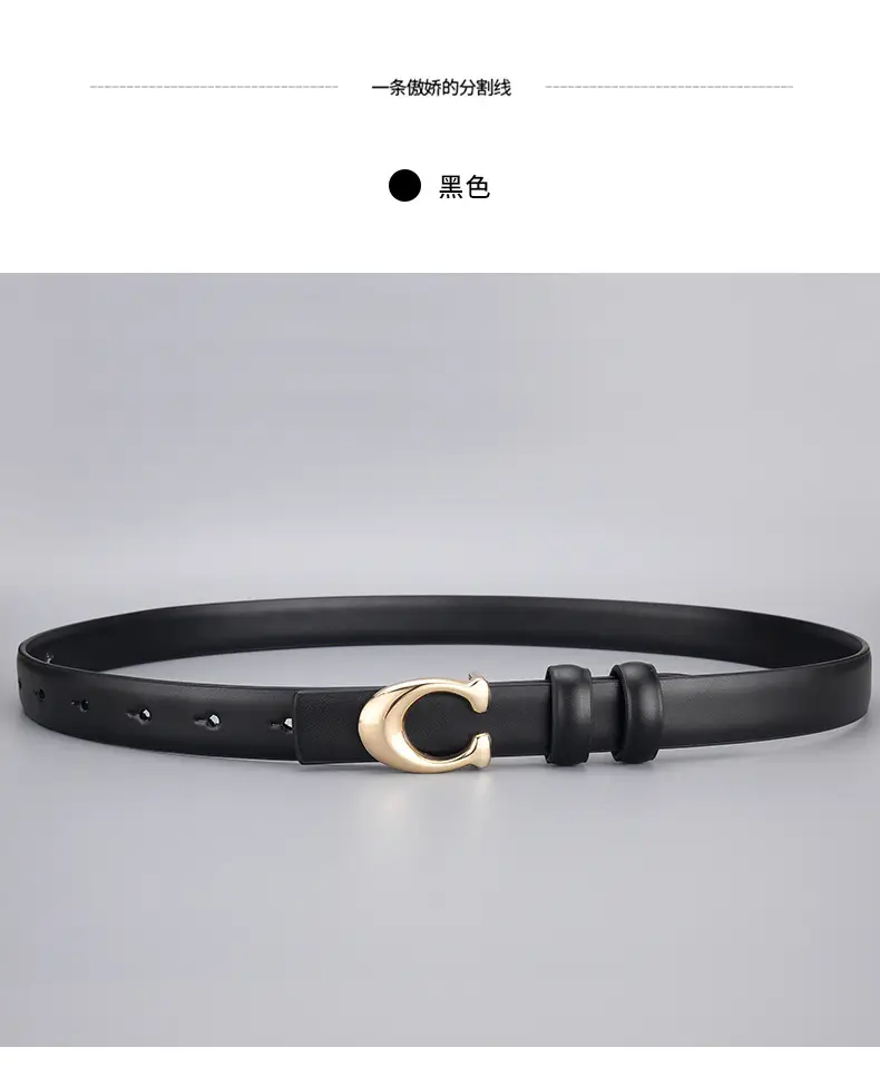 Black C-Shape Buckle Belt for Women — feature 13